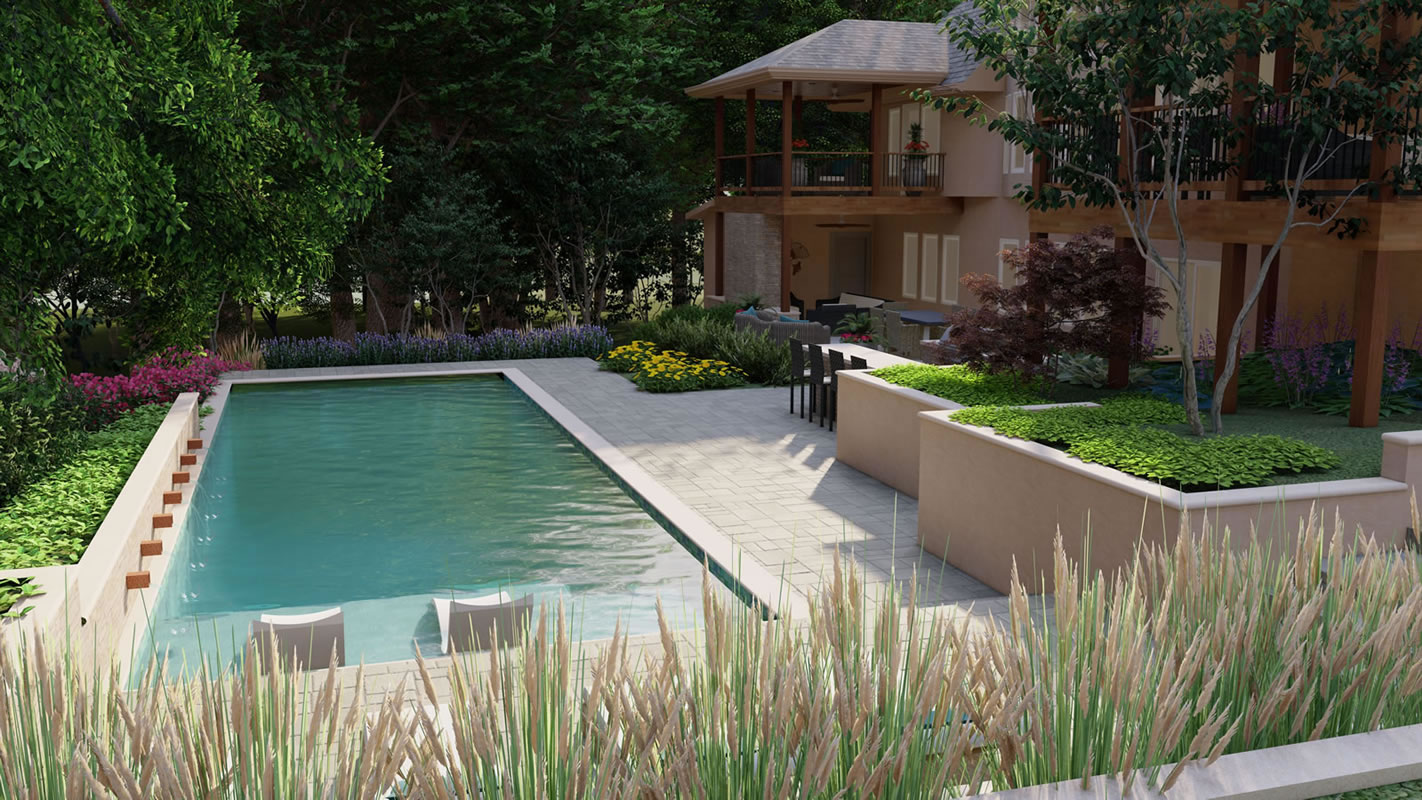 Wooded Retreat Gallery of Given Pool Designs LLC Kansas City swimming pool design