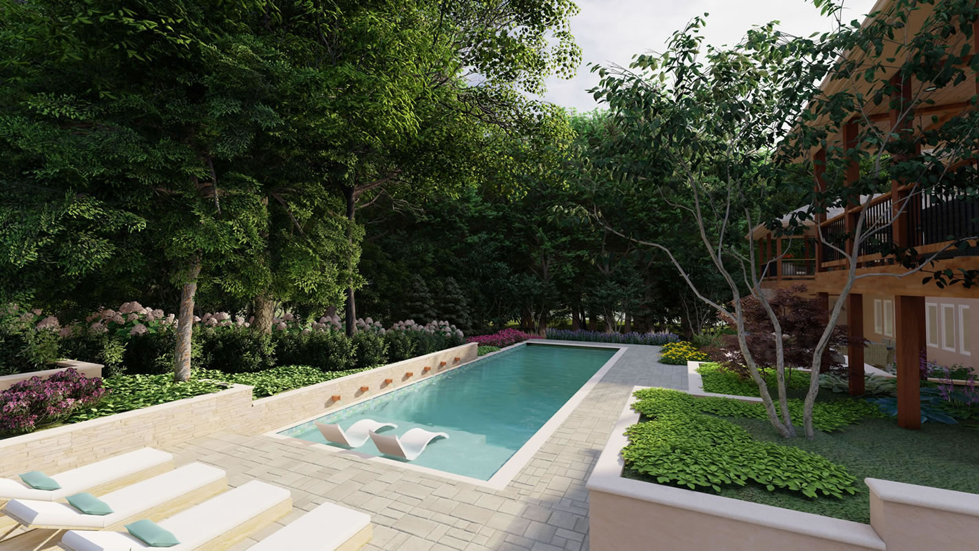Wooded Retreat Gallery of Given Pool Designs LLC Kansas City swimming pool design